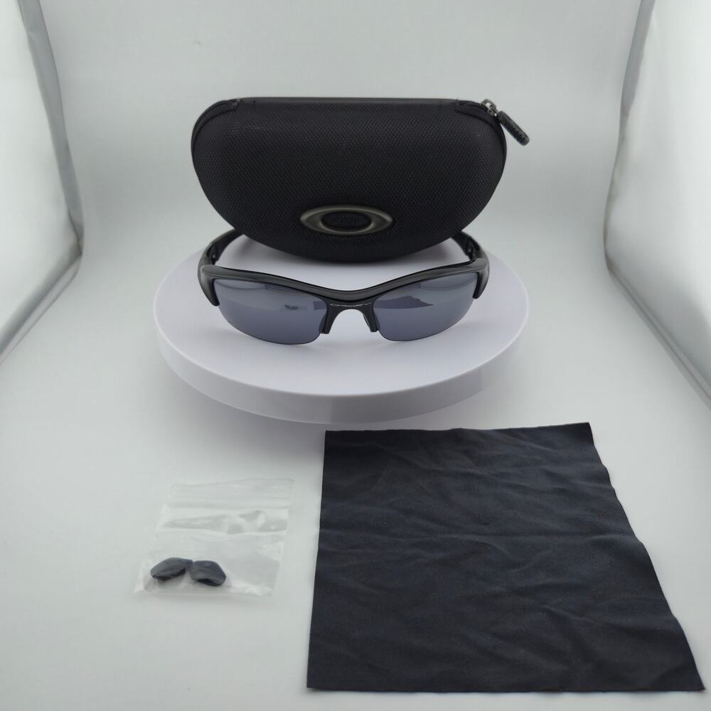 Oakley Flak Jacket Black Gray Sunglasses 03-881 With Case